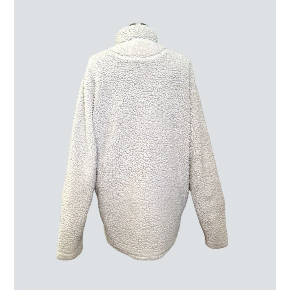 Southern Marsh Women's Medium Beige Fleece Pullover Quarter Zipper - Picture 4 of 8